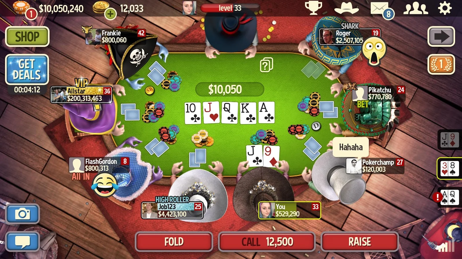 Collection of poker bets
