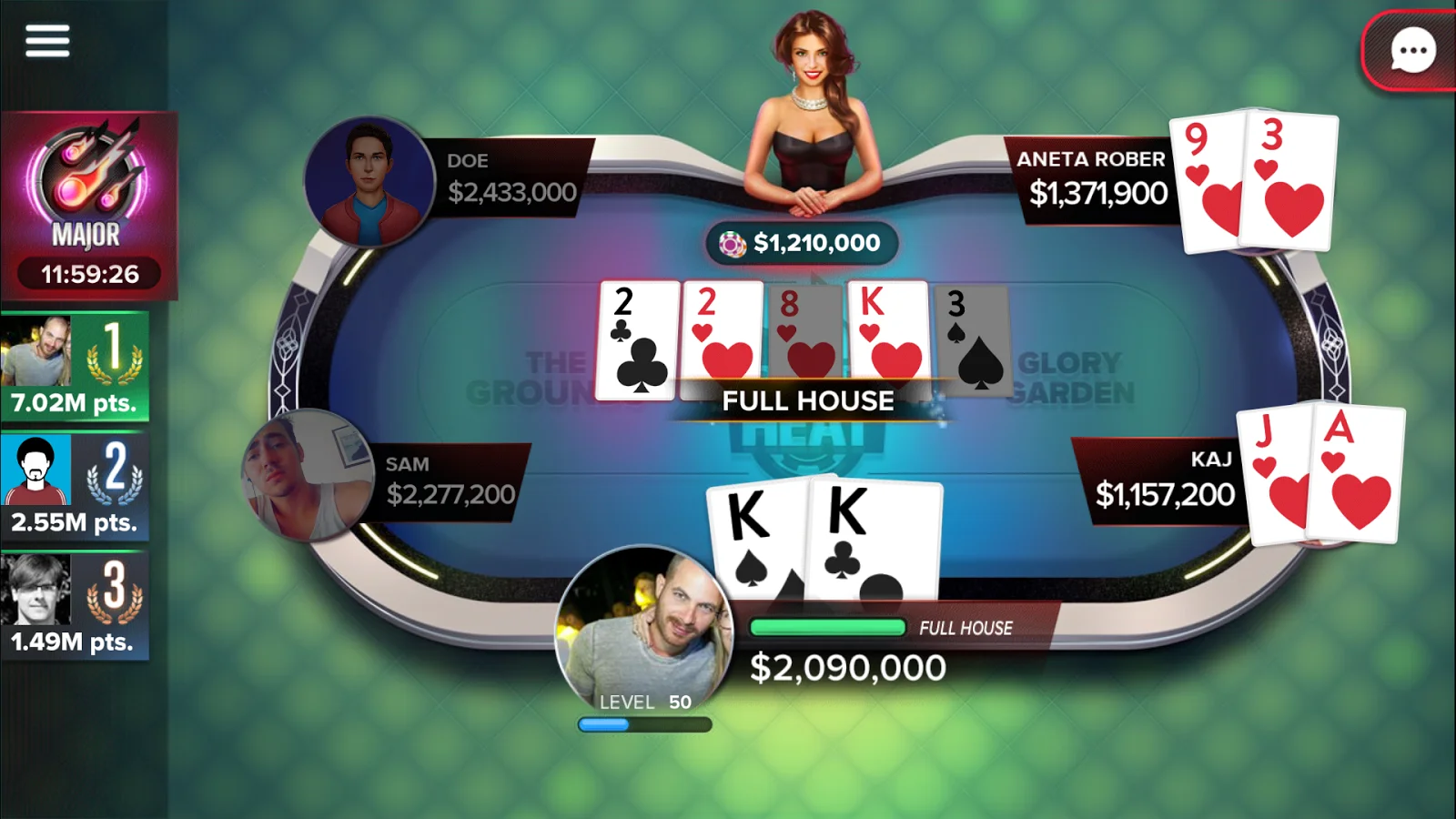 Poker range chart